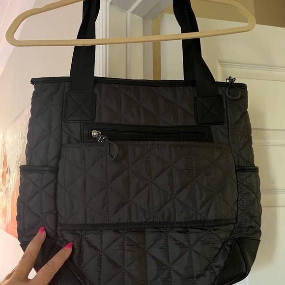 Used once or twice Black Quilted Tote Bag - Picture 2 of 4